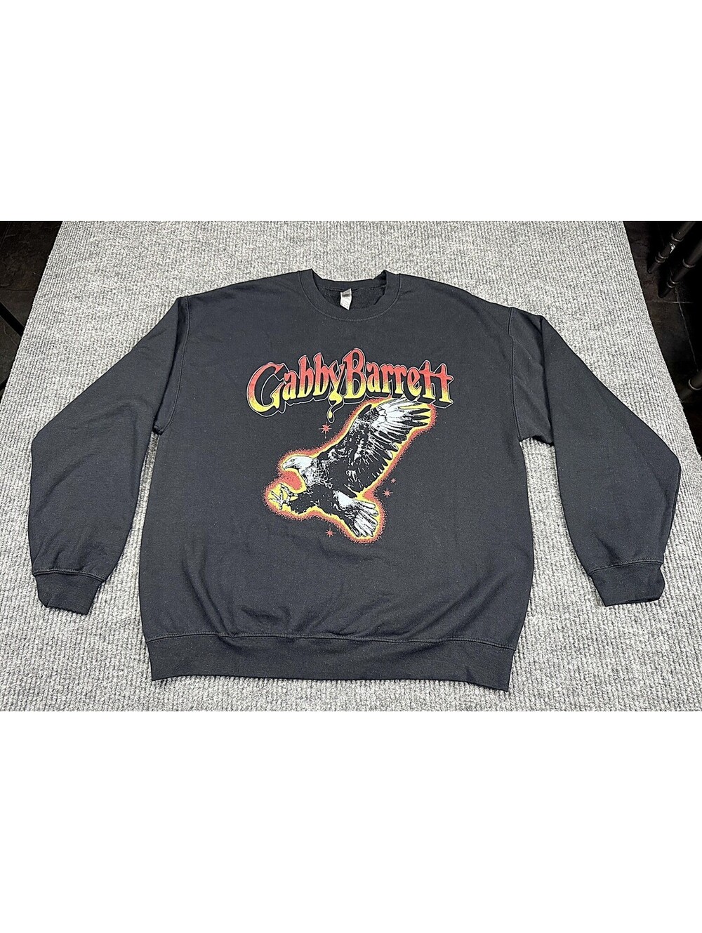 Gabby Barrett Black Crewneck Sweatshirt XL Eagle Graphic Concert Gildan
